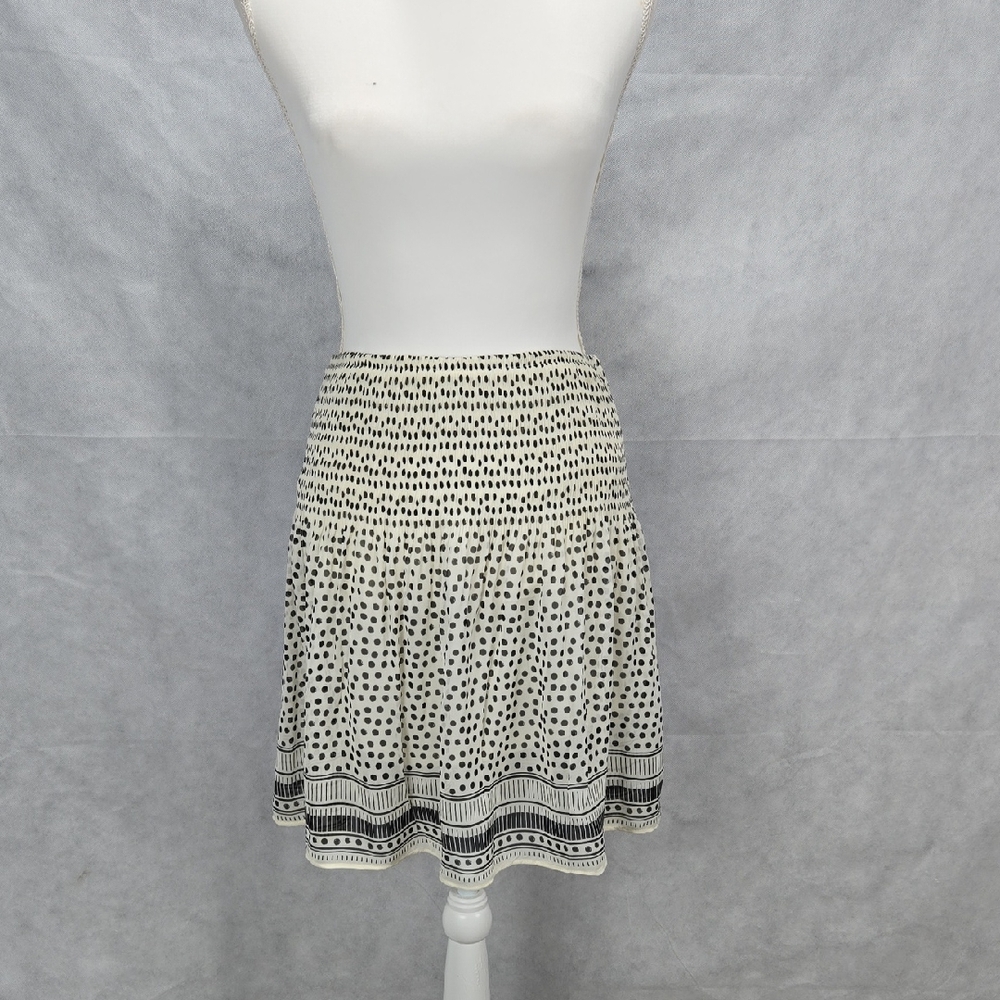 Max Studio Black and White Patterned Mini Skirt